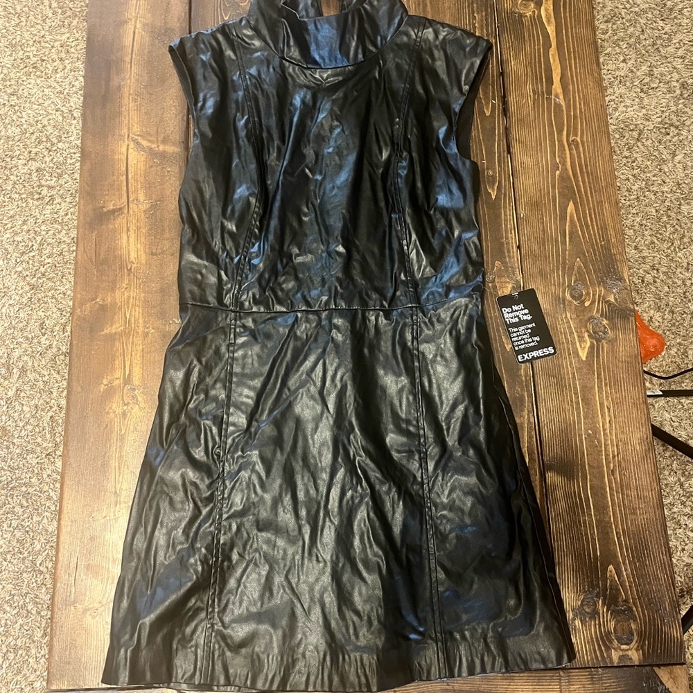Express pleather dress NWT